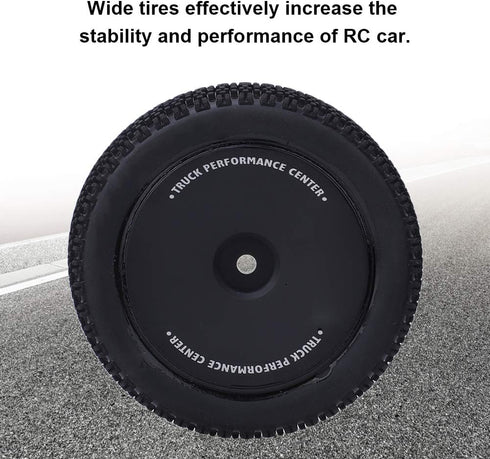2Pcs RC Tire, 1:14 Scale RC Car Rear Tires Tire Replacement Tyre Upgrade Spare Parts RC Modification Accessory for Wltoys 144001 1/14 RC Car(Black...