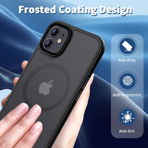 CACOE Magnetic Case for iPhone 12 & iPhone 12 Pro 2020 6.1 inch-Compatible with MagSafe & Magnetic Car Phone Mount,Anti-Fingerprint TPU Thin Phone...