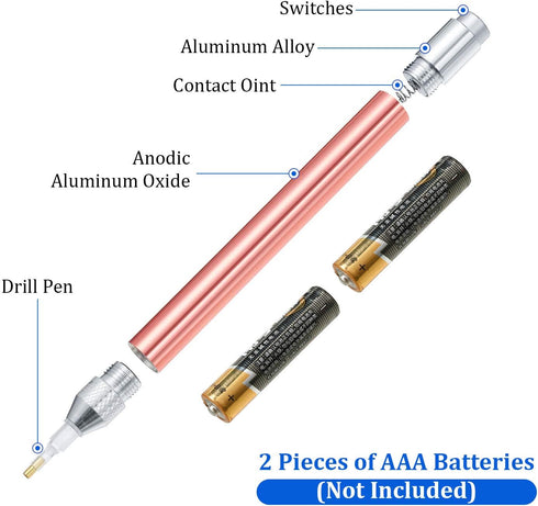 Maitys 4 Pcs LED Diamond Painting Drill Pen 5D Luminous Diamond Painting Accessories with 20 Clay Glue Paint, 9 Pen Heads(Pink, Gold, Blue, Red)...