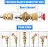 Pressure Washer Pivoting Coupler with 5 Angle,180 Degree Rotation Gutter Cleaner Attachment,1/4 Inch Quick Pivoting Coupler for Pressure Washer Ti...