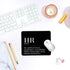 HR Definition Mousepad,Inspirational Black Square Mouse Pads for Desk Home Office Gaming Working,Home Decor Accessories Supplies,9.5x7.9 inches...