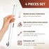 4 Pcs 15.7 Inches Bar Spoon Stainless Steel Cocktail Stirrer Mixing Spoon Spiral Pattern Bar Spoon for Cocktail Shaker Tall Cups...