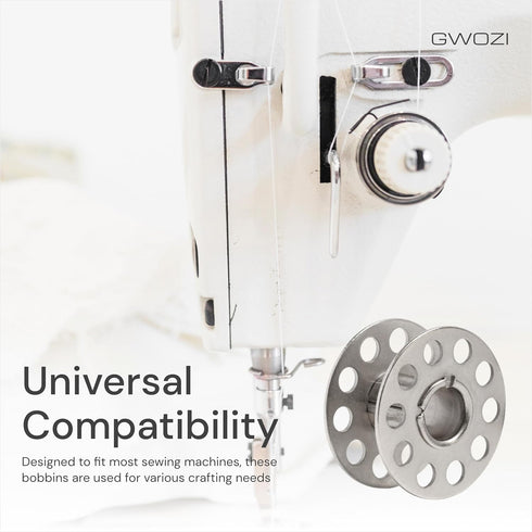 Bobbins for Sewing Machine - Replacement Sewing Bobbins 24 Pcs - Metal Bobbins for Crafts - Sewing Machine Accessories...