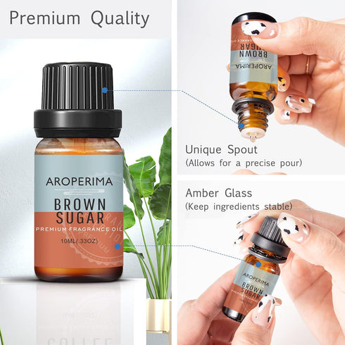 Brown Sugar Fragrance Oil, Premium Grade Scented Oil for Aroma Diffusers, Perfume, Candle and Soap Making - 10ml...