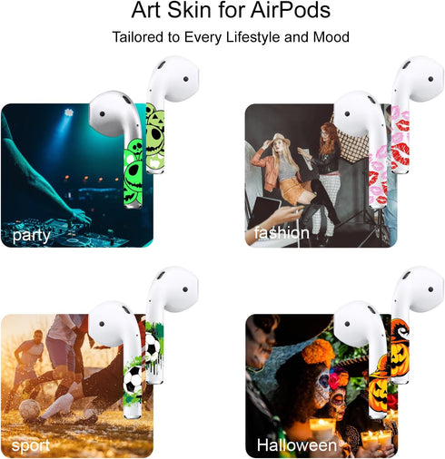 Glowing Sticker Case Cover Accessories for AirPods 2nd Generation, Funny AirPods 2 Skin Wrap for Boys? Girls, Parties and Workouts, Air Pod Decal ...