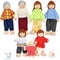 Wooden Doll House People of 7 Miniature Figures and 2 Pets, Dollhouse Dolls Family Set Accessories for Girls Toddler Kids Pretend Play and Imagina...
