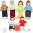 Wooden Doll House People of 7 Miniature Figures and 2 Pets, Dollhouse Dolls Family Set Accessories for Girls Toddler Kids Pretend Play and Imagina...