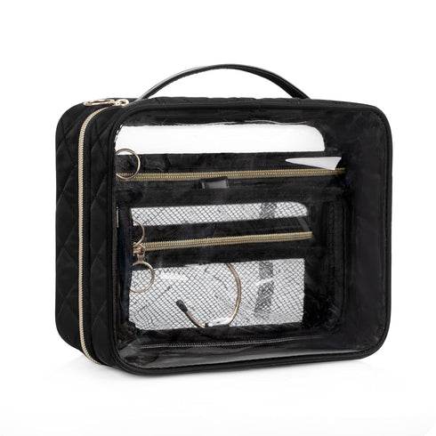 CUBETASTIC Clear Toiletry Bag, Transparent Travel Makeup Bag Small Hanging Travel Bag Portable Cute Cosmetic Organizer Waterproof Make Up Case......