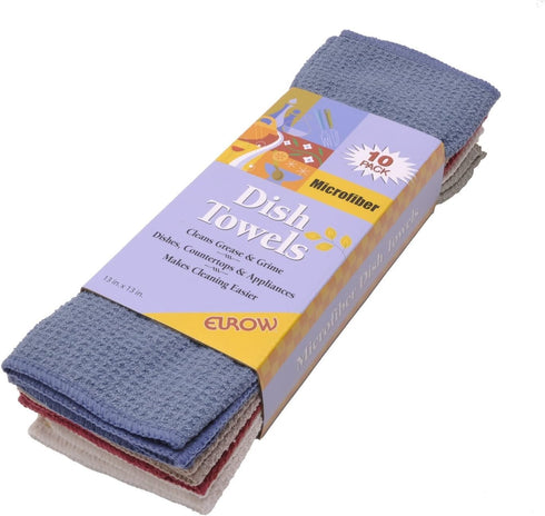 Eurow Microfiber Ultra Absorbent Fast-Drying Waffle Weave Dish Cloths for Kitchen Cleaning, Dishwashing, and Spills, Durable and Reusable, Soft on...