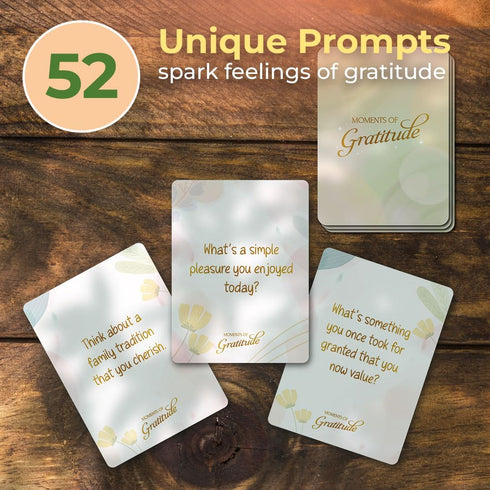 Moments of Gratitude Deck - 52 Cards to Promote Positivity & Mindfulness - Positive Affirmations Cards & Uplifting Gifts - Inspiring Gratitude Jou...