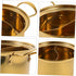 Golden Stainless Steel Small Hot Pot Small Cooking Pot Hot Pot with Divider Home Cooking Pot Kitchen Cooking Pot Noodle Pot Stock Pot Individual M...