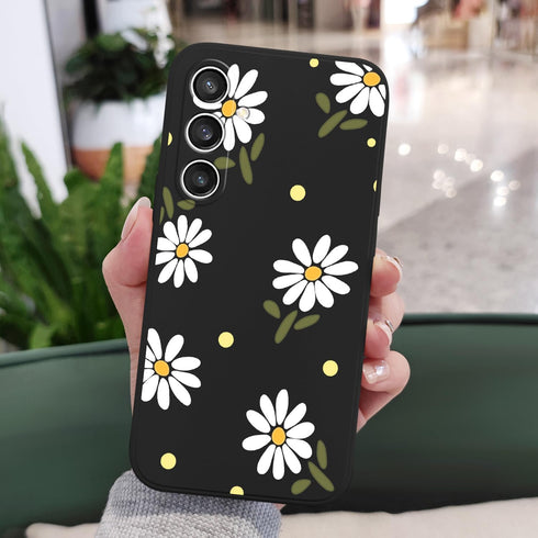 for Galaxy S23 FE Case, Chrysanthemum Creative Side Print Design for Samsung S23 FE 5G Case Soft Silicone Rugged Protective Bumper S23 FE Phone Ca...