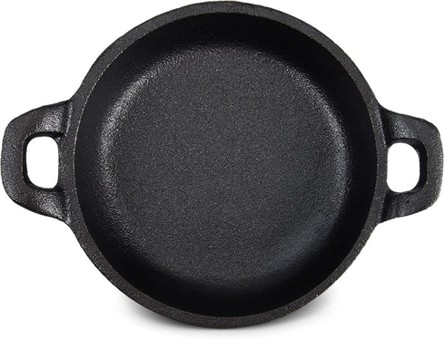 Cast Iron Skillet 5 x 5 x 1.2'' Mini Cast Iron Round Pans Small Cast Iron Ramekin Black Casserole Dish Cast Iron Cookware Oven Safe Mini Skillets ...