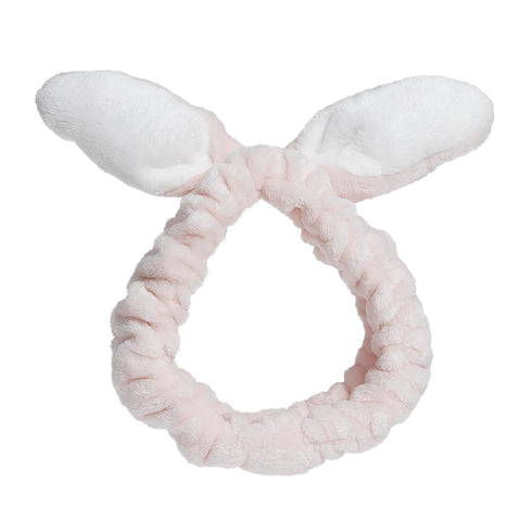 Beauty Concepts Cute Bunny Ears Spa Headband - Soft, Adjustable, and Adorable Hair Accessory for Skincare and Makeup Routines...