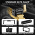 NATO Clamp, NATO Rail Lock Clamp Quick Release with 1/4" 3/8" ARRI Thread, Standard NATO Clamp for Camera Cage Friction Arm Ballhead Cold Shoe Mon...