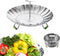 Steamer Basket Stainless Steel Veggie Steamer Basket for Cooking Folding Food Steamer Insert Steaming Basket Adjustable Expandable to fit Various ...
