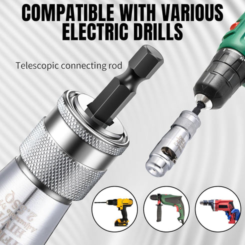 2 Pcs Wire Stripper Aluminum Alloy Twisting Stripping Tool with Wrench Fast Wire Twisting Tool for Drill, Electrical Wire Twister, Power Drill Wir...