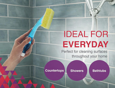 Arrow Home Products Dish Sponge with Soap Dispenser Handle - Fillable Dish Wand for Quick, Convenient Cleaning - Made in the USA - Easy to Refill,...