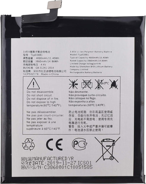 TLP038B1 Replacement Battery Compatible with BlackBerry Motion/Alcatel One Touch 3V 2019 5032W + Tools...
