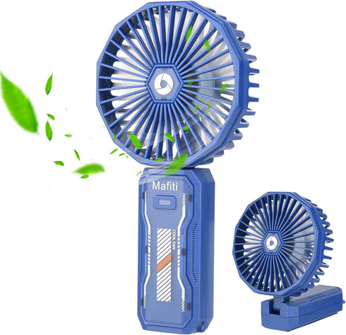 mafiti Handheld Fan,Rechargeable Portable Fan with 3 Speeds,4000mAh Battery Operated Mini Hand Fan Folding for Desktop Home Office Bedroom Outdoor...