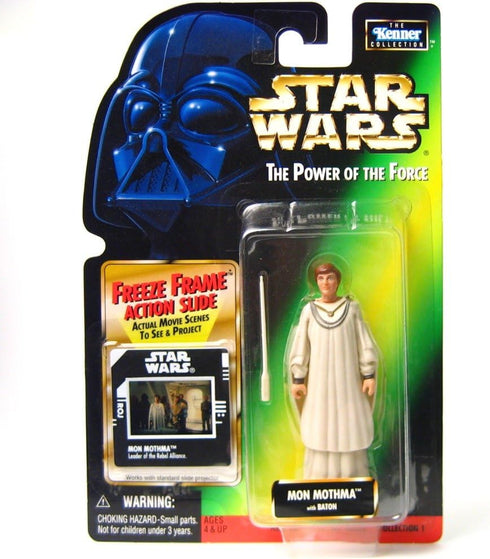 Star Wars, The Power of the Force Green Card, Mon Mothma Action Figure with Freeze Frame Slide, 3.75 Inches....
