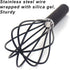 high temperature and easy to clean silicone whisk, stirrer, 10 inch, grip good grip design for Blending Whisking Beating Stirring Cooking Baking (...
