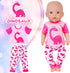 UNICORN ELEMENT 5 Sets Baby Doll Clothes Outfits Pyjamas for 14-18 Inch Doll, Baby Doll Accessories for 16'' Doll Baby Doll, 18 Inch Doll...