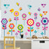 Flowers Wall Stickers for Kids Bedroom -Butterfly Bee Floral Wall Decals for Girls Room,Classroom,Nursery, Playroom- Removable DIY Peel and Stick ...