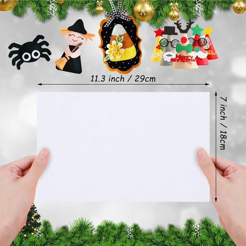Jtnohx Stiff Felt Sheets, 32 Pcs Felt Fabric, 7"×11.3" Color Felt for Crafts, Craft Felt Square for Sewing Embroidery Handwork and Festivals Party...