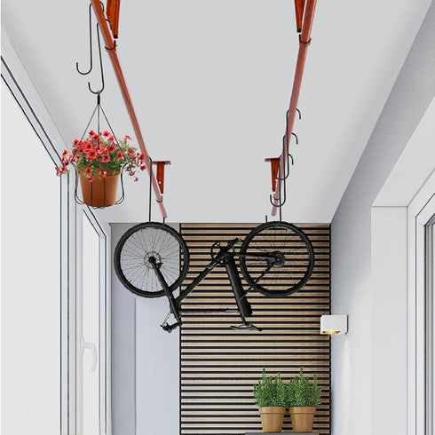 8 Pack Extra Large 10 inch S Hooks for Hanging,S Shaped Hook Heavy Duty,Black Long S Hooks for Hanging Plant,Basket,Tree Branch,Closet,Garden,Perg...