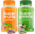Vitamax Super Fruit and Vegetable Supplements – Organic Whole Superfood Vitamins & Minerals – 90 Veggie and 90 Fruit Capsules for Women, Men, and ...