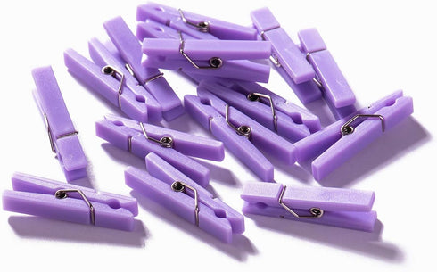 50 PCS Small Transparent Plastic Tool Paper Clips Clothespins Clip Clothing Line Clip Photo Clips 1.4 x 0.25 Inch Mini Clothespins Baby Shower Clo...