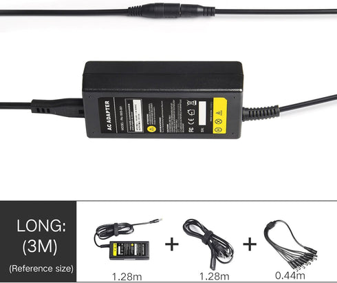 DC 12V 5A Power Supply Adapter with 8 Splitter Power Cable for Security Camera CCTV DVR Surveillance System...