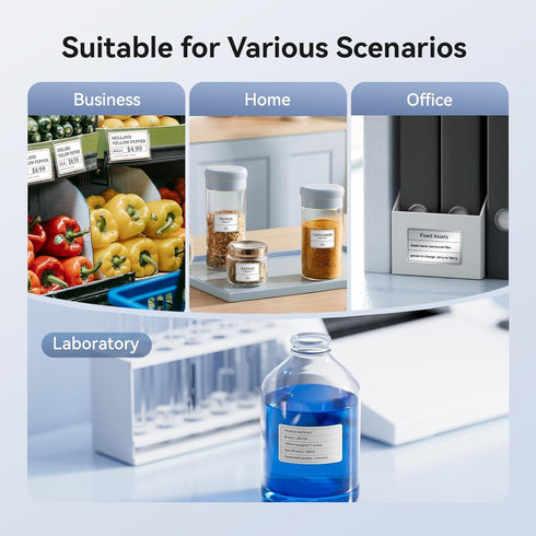 NIIMBOT M2 Thermal Transfer Labels 1.57''x1.57'', Only for M2 Label Maker, PET Material, Waterproof and High-Temperature Resistance, Long Storage ...