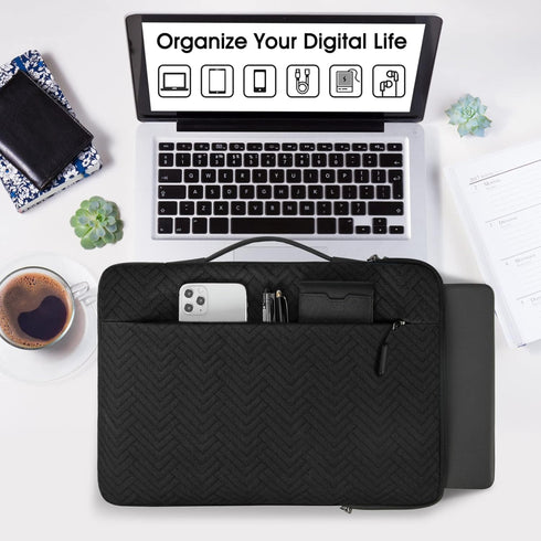 Laptop Sleeve 14 inch Laptop Case Waterproof Handle Laptop Bag Protective Business Computer Carrying Bag Compatible with 13.3-14 Inch Laptop/Chrom...