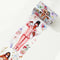 WT Bloom & Vogue Wide PET Tape, Single Roll, Original Designs, Flower Girls Decorative, Characters Figures, Transparent Clear Adhesive, Journal Sc...