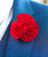 Premium Trio Cluster Flower Lapel Pin - Formal Boutonniere for Men, Flower Brooch Pin...