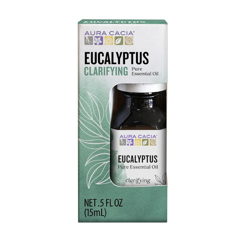 Aura Cacia Eucalyptus Essential Oil, Boxed, 0.5 Ounce...