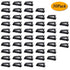 SOULWIT 50Pcs Self Adhesive Cable Management Clips, Cable Organizers Wire Clips Cord Holder for TV PC Ethernet Cable Under Desk Home Office (Black...