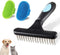 Pet Dematting Undercoat Rake + 2 Pack Dog Pet Bath Grooming Brush - Undercoat Rake Grooming Tool Deshedding Tangles Removing - Shedding Brush Dema...