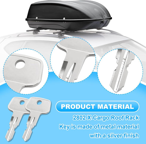 2802 X-Cargo Roof Rack Key,XCargo Luggage Roof Replacement Key for Sears XCargo Karrite Sport Rack Carriers,Karrite Ski Bike xcargo Carrier Skylin...