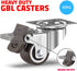 GBL 1" inch Small Caster Wheels with 4 Brakes + Screws - 90Lbs - Low Profile Castor Wheels with Brakes - Set of 4 No Floor Marks Silent Casters - ...
