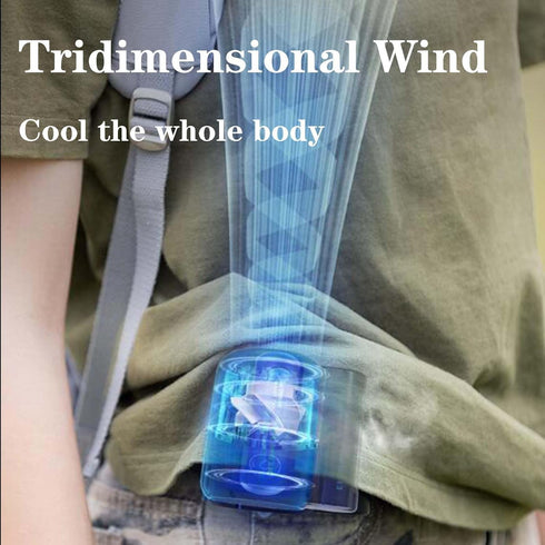 Portable Cooling Clip Fan,Cool Clip Fan Under Shirt,3 Speeds Personal Fan,Rechargeable Belt Clip Fan with USB Port for Outdoor Works Green...