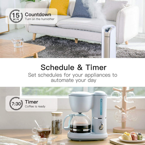 Smart Plug, TREATLIFE 2.4GHz 15 Amp Wifi Smart Outlet with Child Lock and Vacation Mode, Reliable WiFi Connection, Compatible with Alexa and Googl...