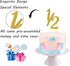 Gold Glitter Half Year Old Cake Topper - Half Year 1/2 Cake Topper - for Half Year Anniversary/Baby Shower/Baby's Half Year Old Birthday Party Dec...