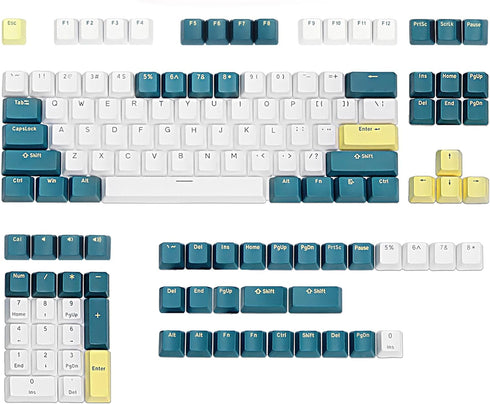 Happy Balls Keycaps Doubleshot PBT Keycap Set Custom OEM Profile Cherry MX Keyset for 61 63 64 66 68 84 87 96 100 104 108 MX Switches Mechanical K...