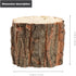 Healeved Tree Stump Planter Wooden Flower Pot Wood Vase Rustic Bark Planter Country Style Home Decor Planter Natural Wood Flower Pot 10cm...