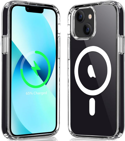 Magnetic Case Compatible with iPhone 13 Mini Case, Compatible with MagSafe Wireless Charging, Transparent Anti-Scratch Back Shockproof Protective ...