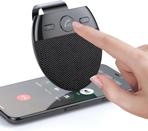 Hands Bluetooth for Cell Phone Car Kit - Bluetooth 5.0 Car Speaker with CVC8.0 Double Noise Reduction Technology, Support Siri Voice Guidance Rece...