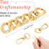 Jexine 6 Pieces Gold Shoe Chain Crystal Bling Shoe Charms DIY Chains Shiny Twist Clog Sandals Charm Chains Shoe Decoration Charms Accessories for ...